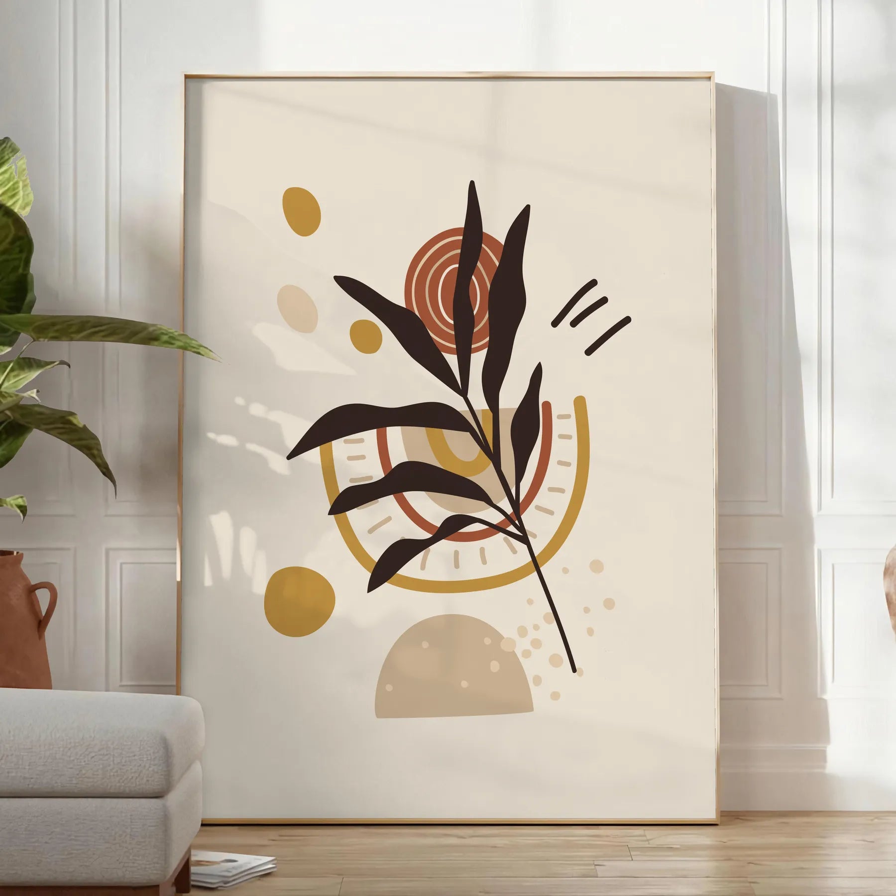 space Boho Abstract 53 poster stunning blend wall art design touch bohemian flair room artwork thoughtful gift standalone print unique piece today