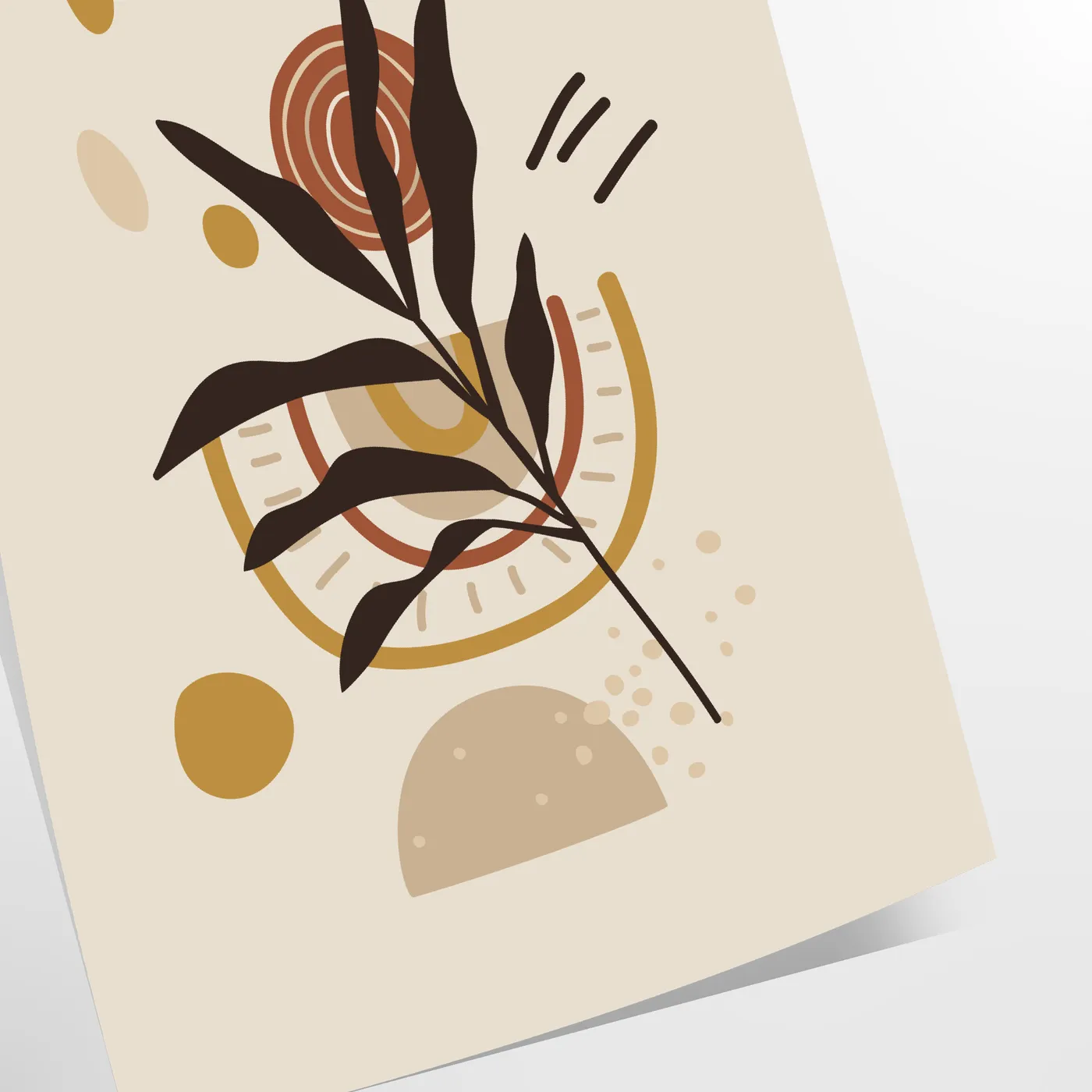 space Boho Abstract 53 poster stunning blend wall art design touch bohemian flair room artwork thoughtful gift standalone print unique piece today