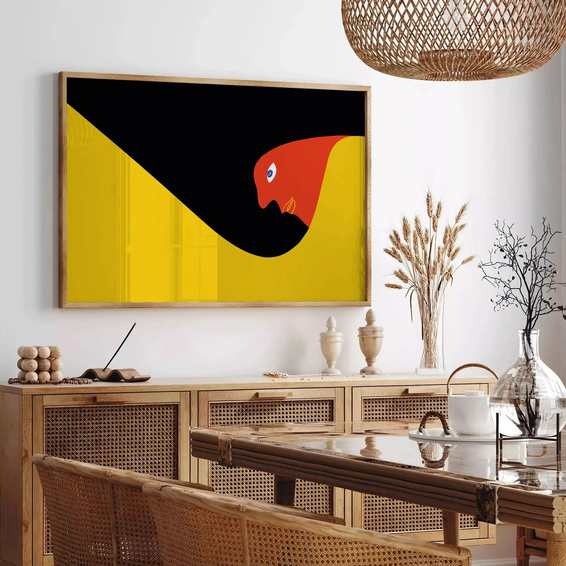 space boho chic wall art poster stunning abstract design eye artwork perfect gift bohemian decor lovers unframed options versatile print artistic flair room